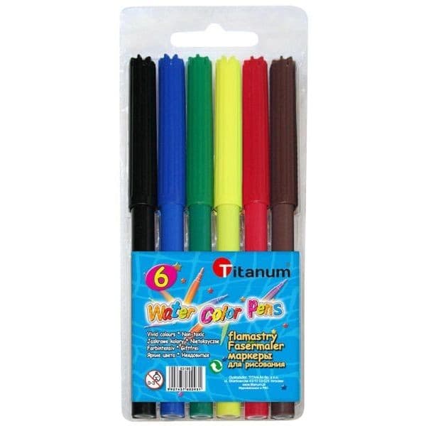 Titanum 6-farve tuscher