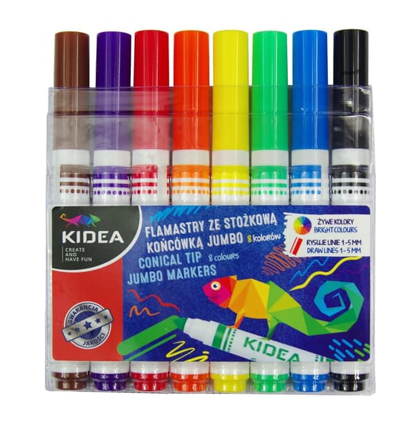 KIDEA 8097 koniska spetsmarkörer 8 färger