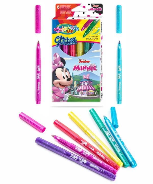 Minnie Colorino glittermarkörer 6 färger
