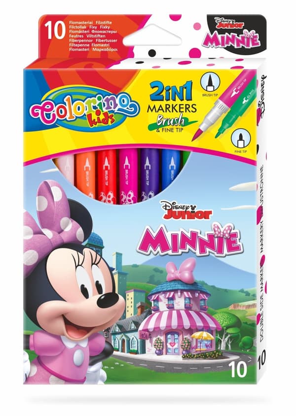 Minnie Colorino kaksipuoliset tussit 10 väriä