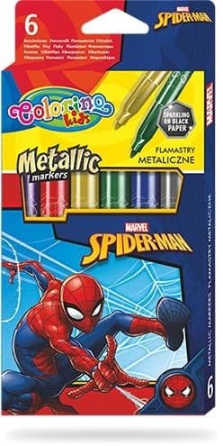 Spiderman Colorino metalliset tussit 6 väriä