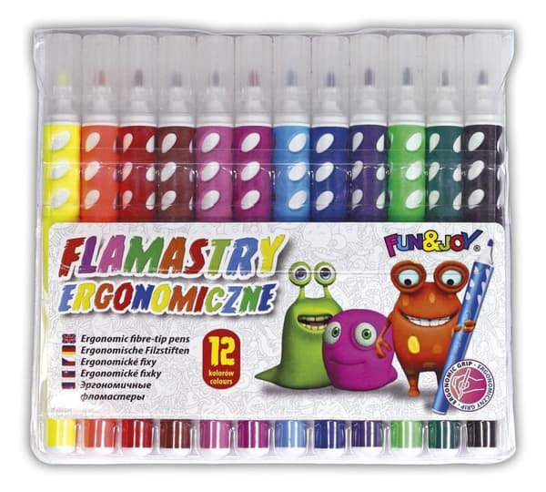 Fun&Joy ergonomiska markörer 12 färger