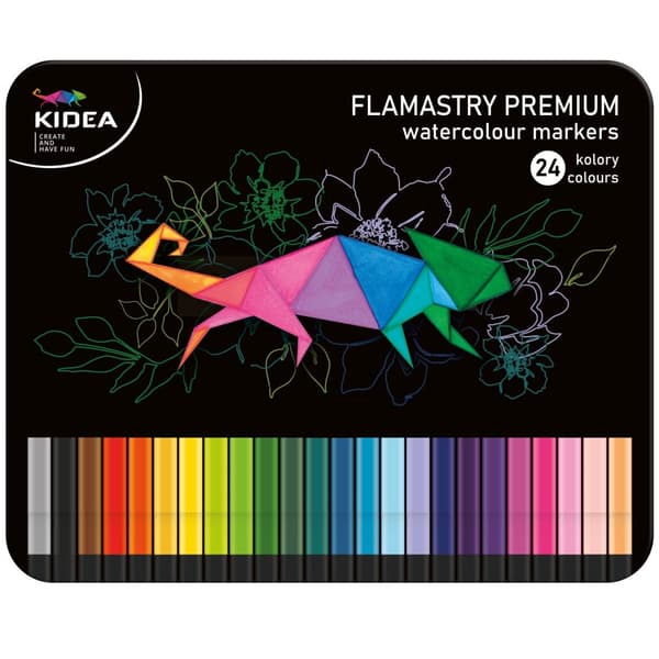 Kidea PREMIUM tusch i metalæske 24 farver