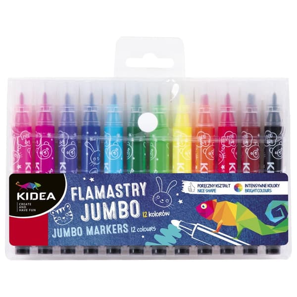 Kidea JUMBO tuscher 12 farver