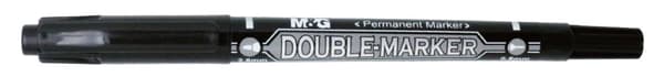 Dobbeltsidet markør sort 0,8mm/2,8mm M&G