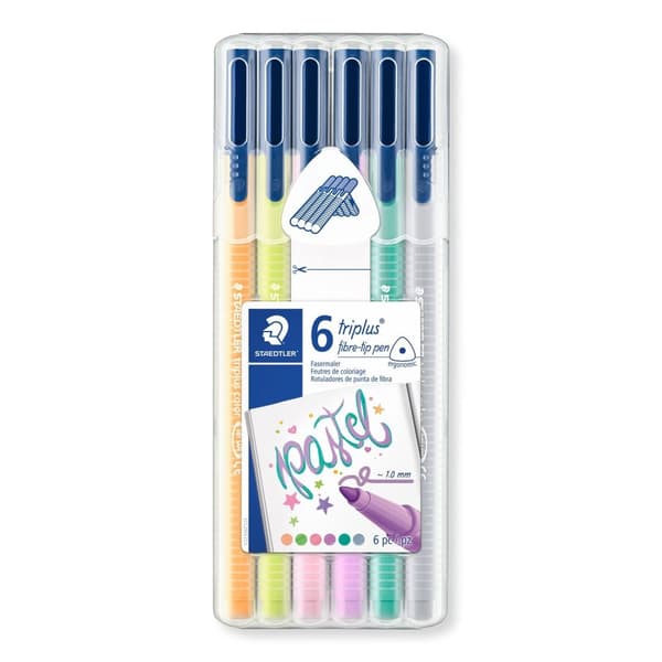 Triplus 6-farve Pastel Markers Staedtler