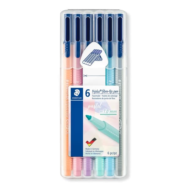 Triplus 6-färgs Pastel v2 Staedtler markörer