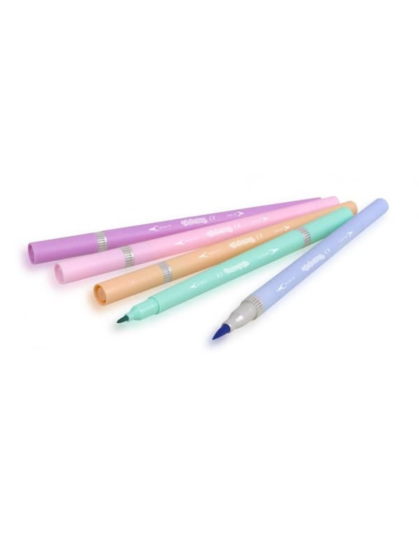 Dobbeltsidede tuscher 10 farver Pastel Colorino