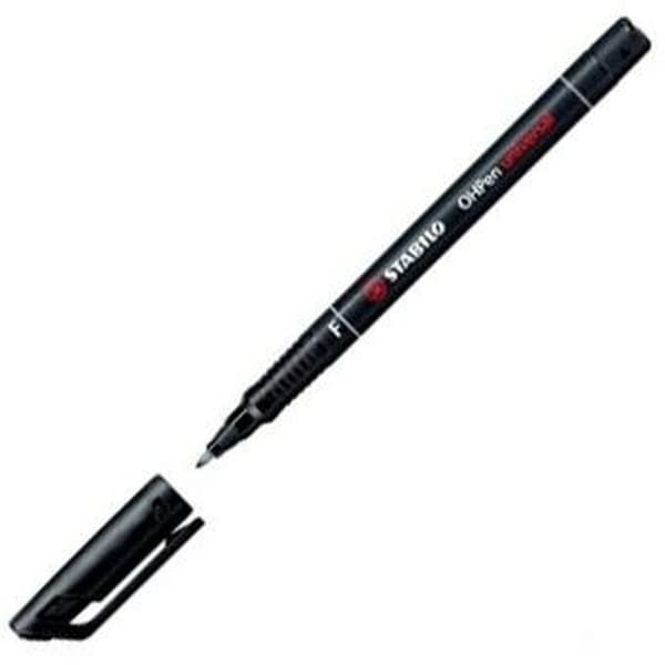 Sprittusch Stabilo OHPEN UNIVERSAL Sort 0,7 mm 10 Dele (25 enheder)