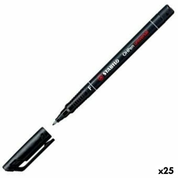 Sprittusch Stabilo OHPEN UNIVERSAL Sort 0,7 mm 10 Dele (25 enheder)