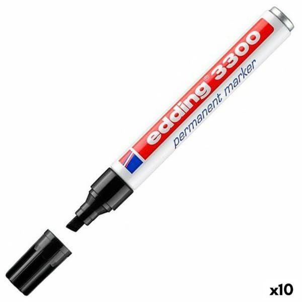 Permanent markörpenna Edding 3300 Svart (10 antal)