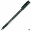 Miniatyrbild 2 av 3: Permanent markörpenna Staedtler Lumocolor Special F Svart (10 antal)