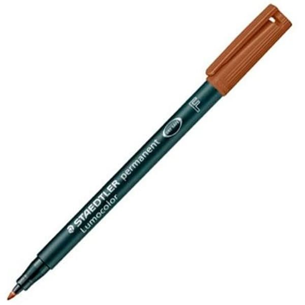 Permanent markörpenna Staedtler Lumocolor Brun (10 antal)