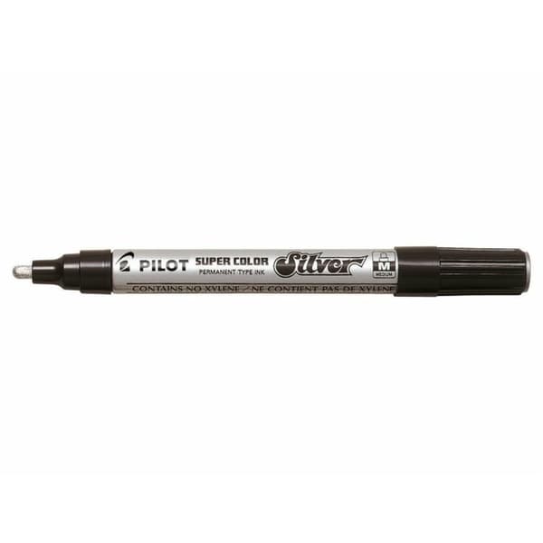 Permanent markörpenna Pilot Disponibel Silvrig (12 antal)