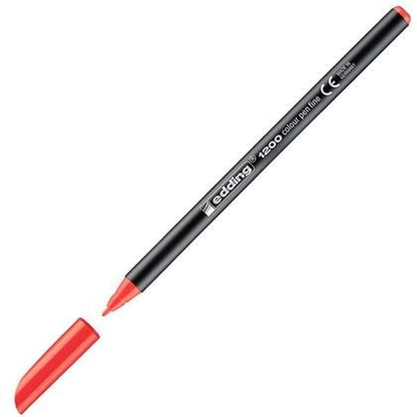 Tuschpennor Edding 1200 Röd (10 antal)