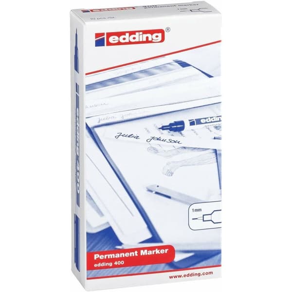 Sprittusch Edding 400-01 Sort 1 mm (10 enheder)