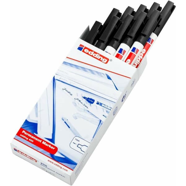 Sprittusch Edding 400-01 Sort 1 mm (10 enheder)