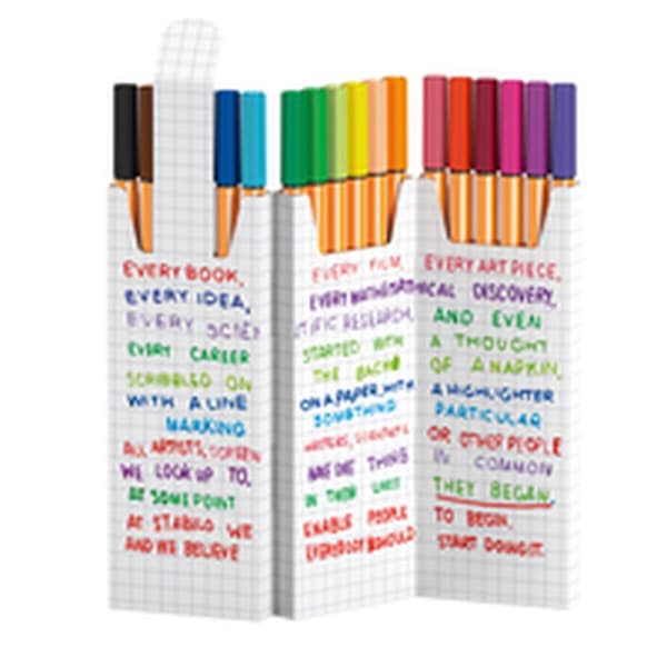 Tuschpennor Stabilo Multicolour 18 Delar