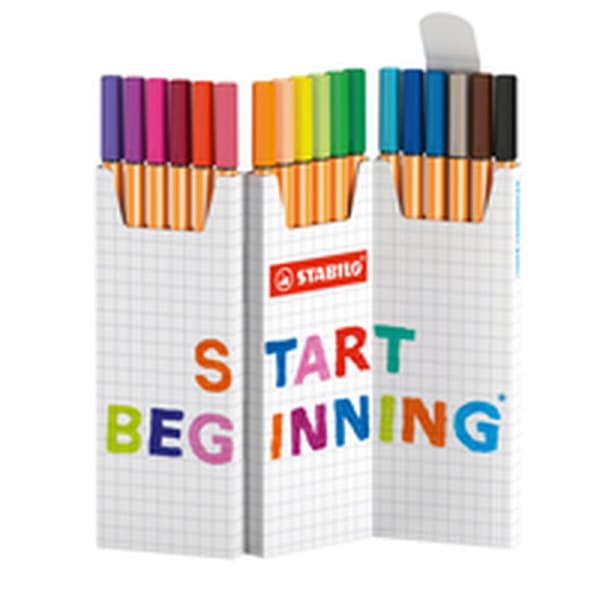Tuschpennor Stabilo Multicolour 18 Delar
