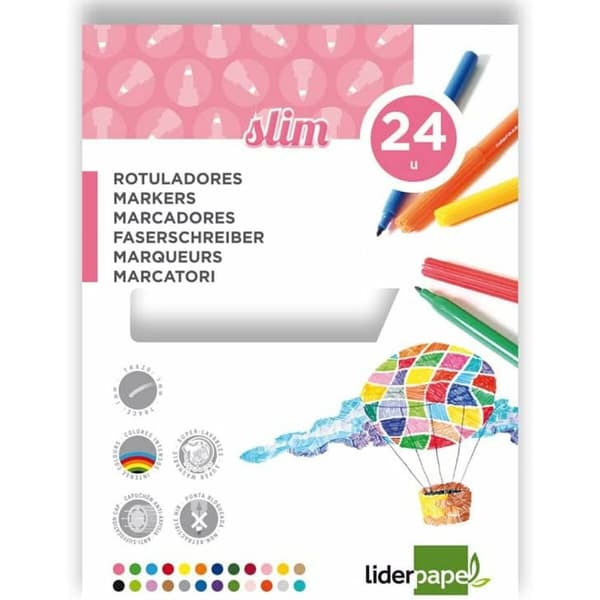 Tuschpennor Liderpapel RT07 Multicolour (24 Delar)
