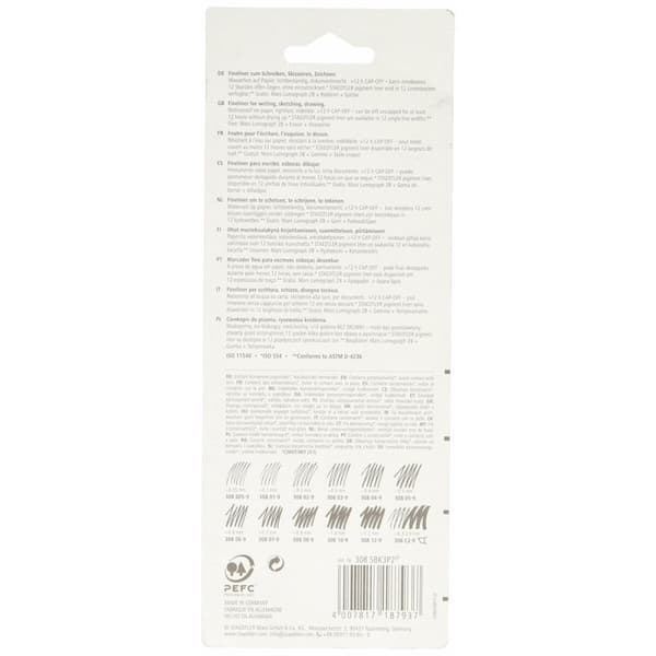 Permanenttimarkkeri Staedtler 308 SBK3P2 Musta (3 Kappaletta)