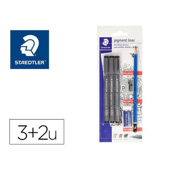 Permanenttimarkkeri Staedtler 308 SBK3P2 Musta (3 Kappaletta)