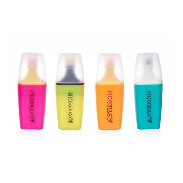 Fluorescerande markörsuppsättning Pincello 495 Gul Grön Multicolour Orange Rosa (12 antal)