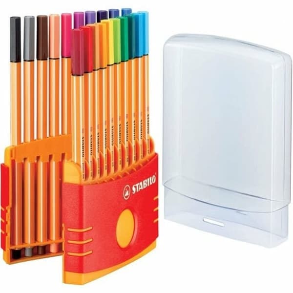 Sæt med Fiberpenne Stabilo 8820-03 Multifarvet 0,4 mm (20 Dele)