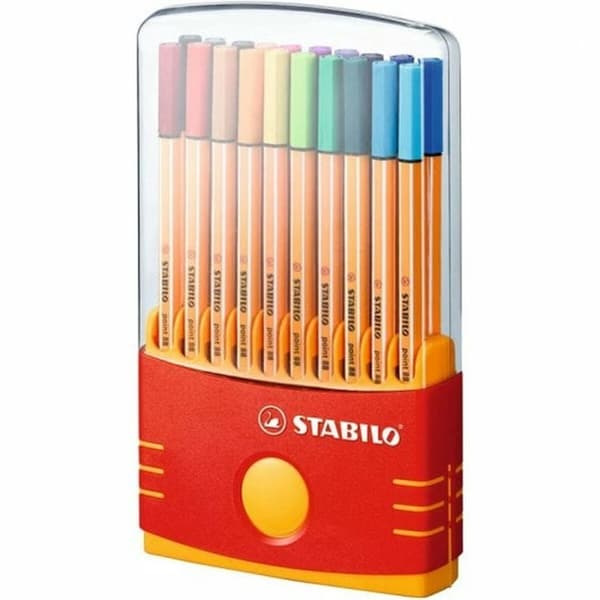 Sæt med Fiberpenne Stabilo 8820-03 Multifarvet 0,4 mm (20 Dele)