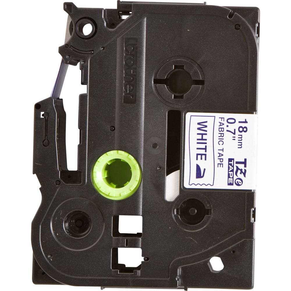 Märkband olaminerad textil Brother TZe-FA4B Bandfärg: Vit Skriftfärg: Blå 18 mm 3 m