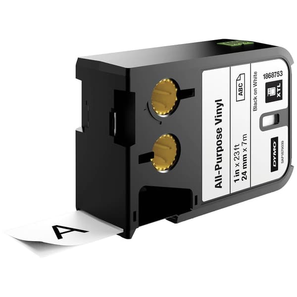 Märkband allmänt-vinyl DYMO 1868753 XTL Bandfärg: Vit Skriftfärg:Svart 24 mm 7 m