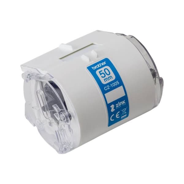 Brother Etikettrulle 50 mm x 5 m Papper Vit 1 st Permanent CZ1005 Färgetikettrulle