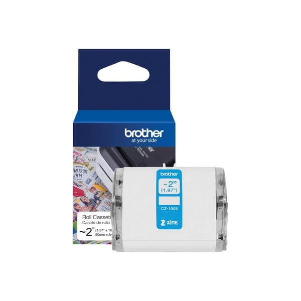 Brother Etikettrulle 50 mm x 5 m Papper Vit 1 st Permanent CZ1005 Färgetikettrulle