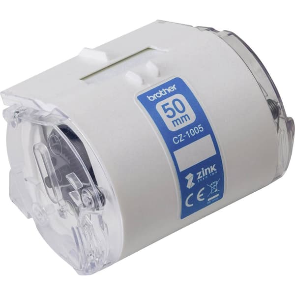 Brother Etikettrulle 50 mm x 5 m Papper Vit 1 st Permanent CZ1005 Färgetikettrulle