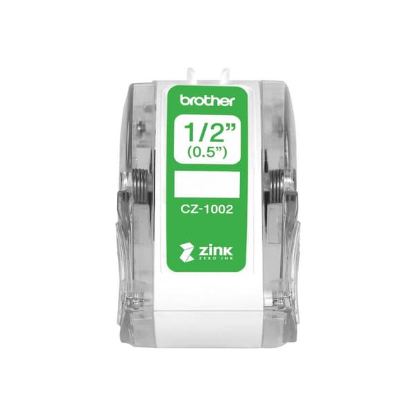 Brother Etikettrulle 12 mm x 5 m Papper Vit 1 st Permanent CZ1002 Färgetikettrulle