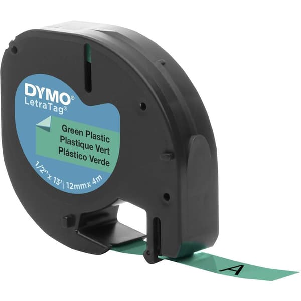 DYMO LT Märkband Bandfärg: Grön Skriftfärg: Svart 12 mm 4 m S0721640