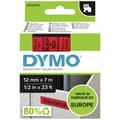 Miniatyrbild 1 av 4: Märkband DYMO D1 45017 Bandfärg: Röd Skriftfärg:Svart 12 mm 7 m