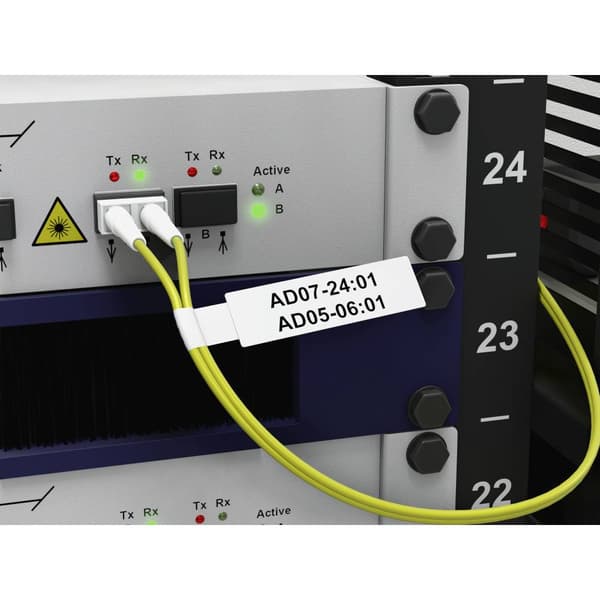 Märkband laminerad kabel-etikett Brother FLe FLe-2511 Bandfärg: Vit Skriftfärg:Svart