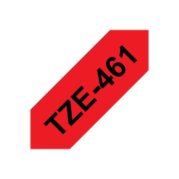 Märkband Brother TZe, TZ TZe-461 Bandfärg: Röd Skriftfärg:Svart 36 mm 8 m