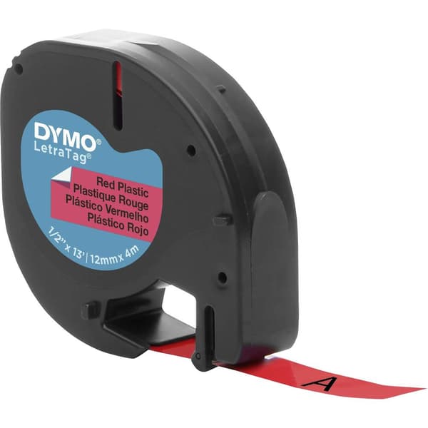 DYMO LT Märkband Bandfärg: Marsröd Skriftfärg: Svart 12 mm 4 m S0721630