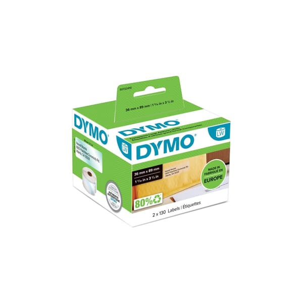 Etikett DYMO 89x36mm transparent 260/fp
