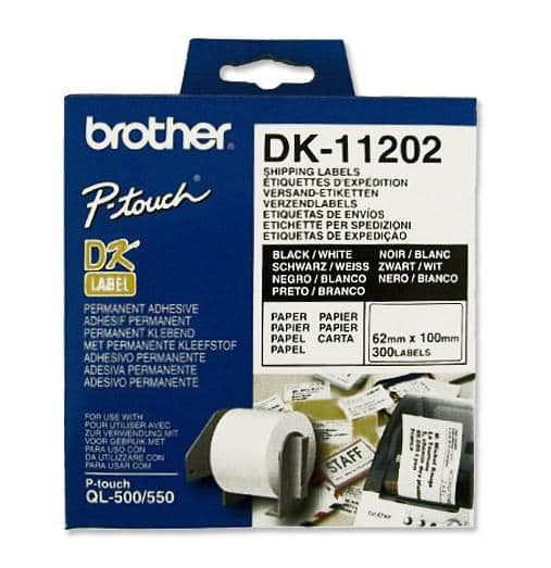 Etikett BROTHER DK11202 62x100mm 300/fp