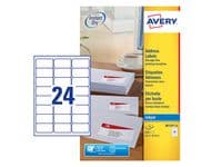 Etikett AVERY QuickDRY 63,5x33,9 600/fp