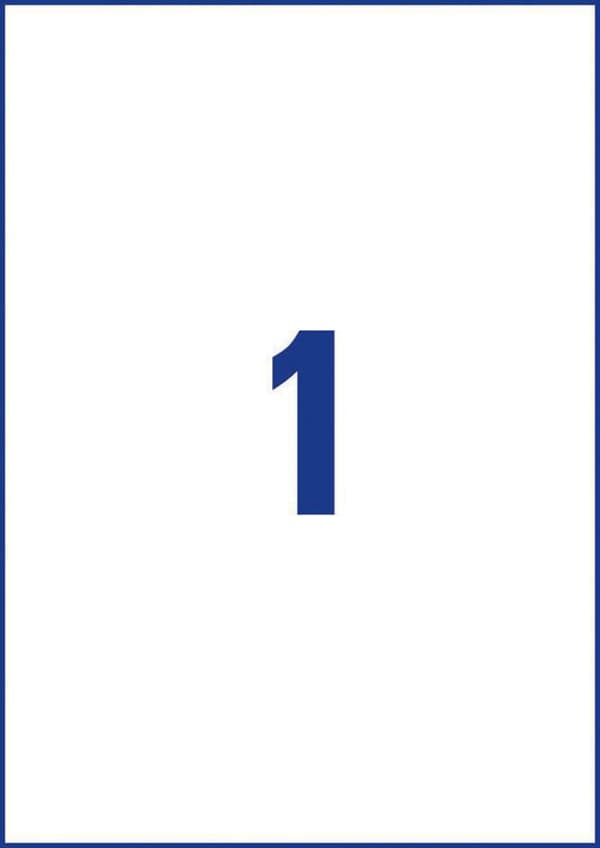 Etikett AVERY återvunnen 210x297 100/fp