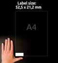 Miniatyrbild 5 av 5: Etikett AVERY 52,5x21,2mm 5600/fp