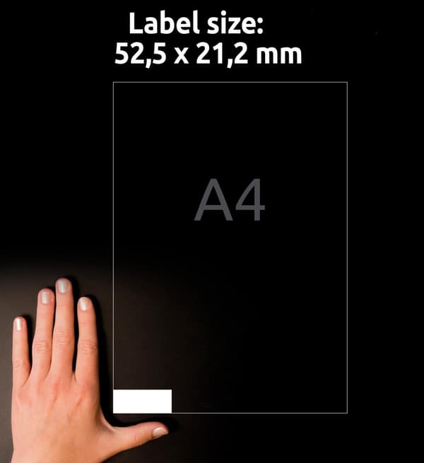 Etikett AVERY 52,5x21,2mm 5600/fp