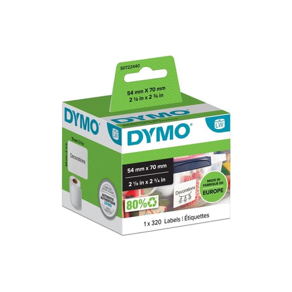 Etikett DYMO S0722440 70x54mm 320/fp