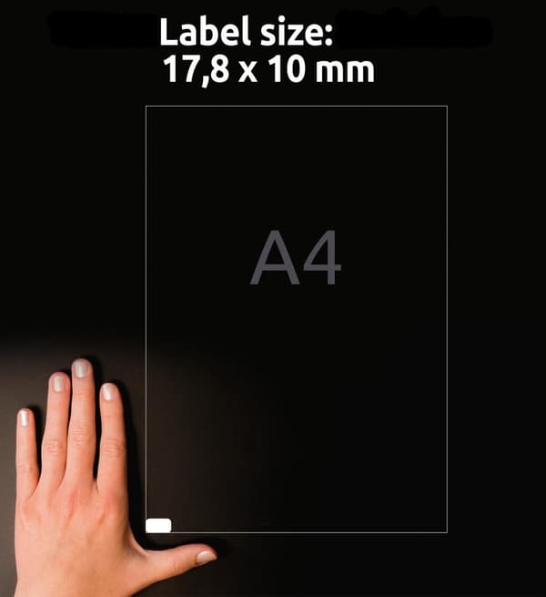 Etikett AVERY avtagb 17,8x10mm 8100/fp