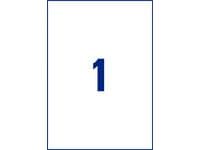 Etikett AVERY avtagbar 210x297mm 30/fp