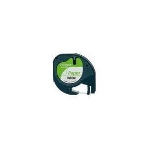 DYMO LetraTAG - papperstejp - vit - rulle (1,2 cm x 4 m) - 1 rulle (S0721520)